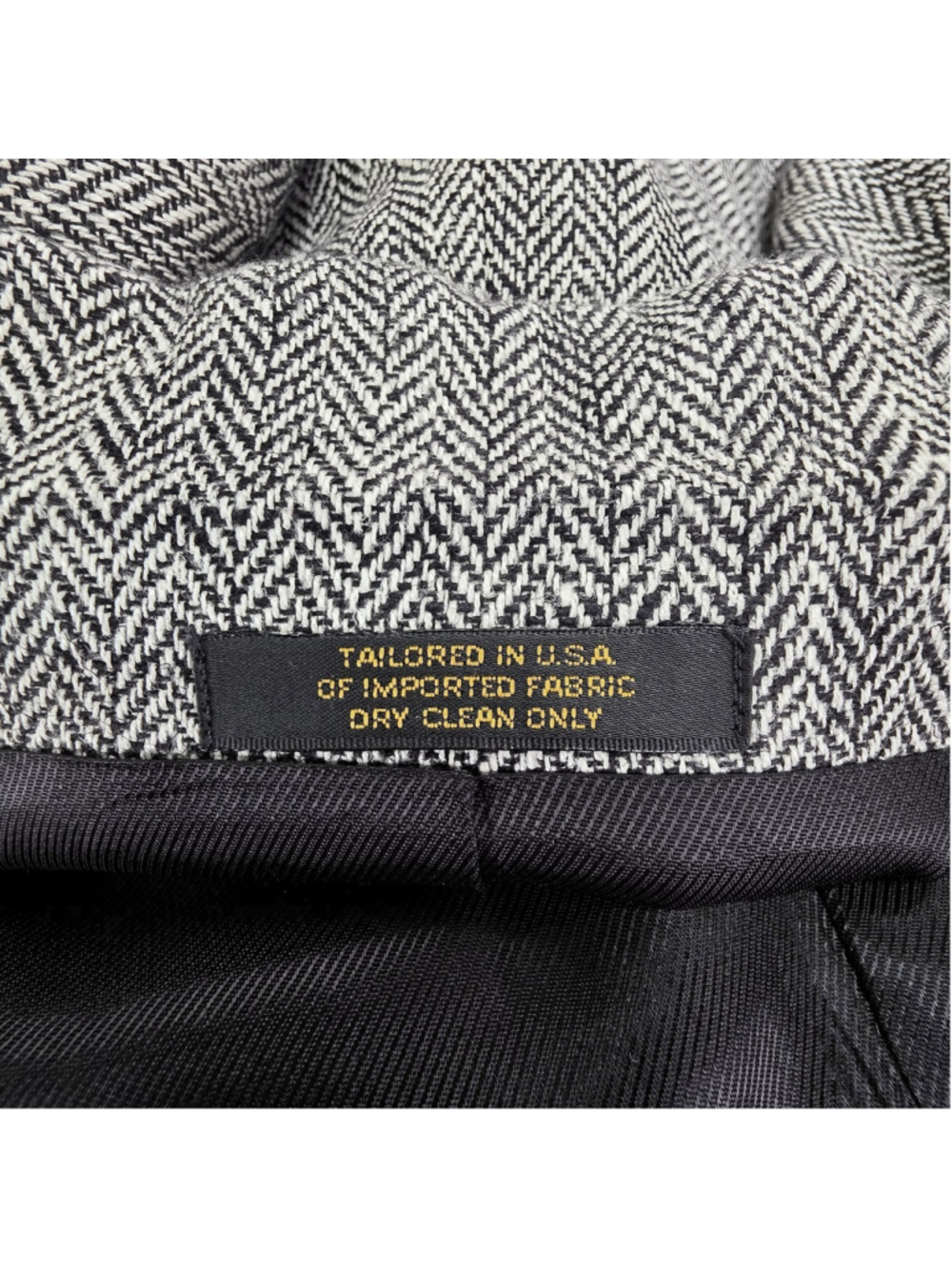 Classic Clothiers 48R 100% Silk Herringbone Sport Coat Gray Made USA NWT - Picture 8 of 15
